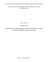 prikaz prve stranice dokumenta Integracija nadzornog sustava Zabbix s web aplikacijom na Unix serveru