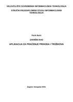 prikaz prve stranice dokumenta Aplikacija za praćenje prihoda i troškova