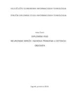 prikaz prve stranice dokumenta Neuronske mreže i njihova primjena u detekciji objekata