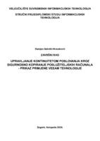 prikaz prve stranice dokumenta Upravljanje kontinuitetom poslovanja kroz sigurnosno kopiranje poslužiteljskih računala - prikaz primjene Veeam tehnologije