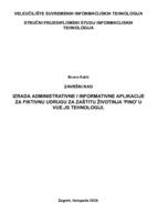 prikaz prve stranice dokumenta Izrada administrativne i informativne aplikacije za fiktivnu udrugu za zaštitu životinja 'Pino' u Vue.js tehnologiji