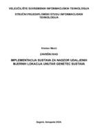 prikaz prve stranice dokumenta Implementacija sustava za nadzor udaljenih mjernih lokacija unutar Genetec sustava